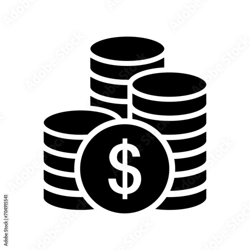 Money icon vector. Dollar illustration sign. Finance symbol. Economy logo.