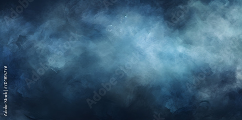 Watercolor blue sky color background with clouds and sparkling. Galaxy, universe, blue watercolor background © Oksana