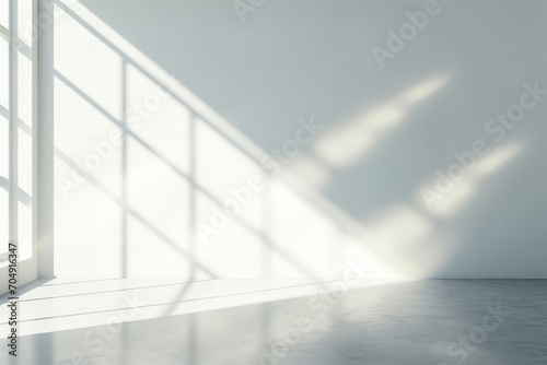 white wall with drop shadow and light for background banner template