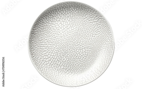 Stylish Plate with Organic Design Isolated on Transparent Background PNG.