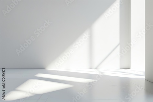 white wall with drop shadow and light for background banner template © fledermausstudio