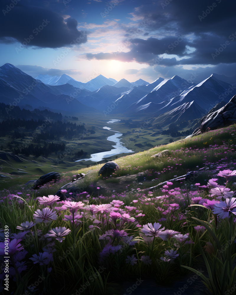Fototapeta premium lake in the mountains