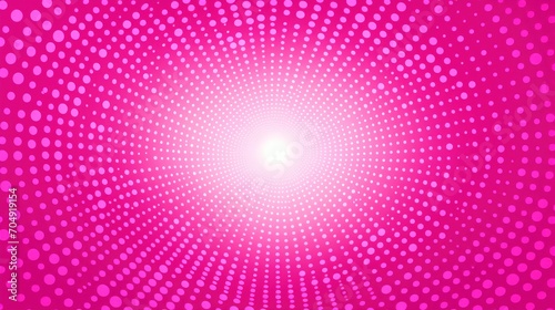 Radial halftone background, pixelated dots wallpaper, pop art fading wavy pattern, pink color