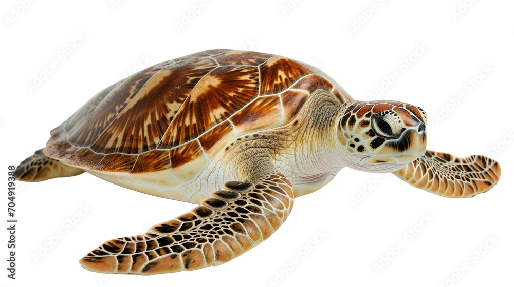 Obraz premium Sea turtle isolated on a transparent background