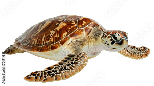 Sea turtle isolated on a transparent background