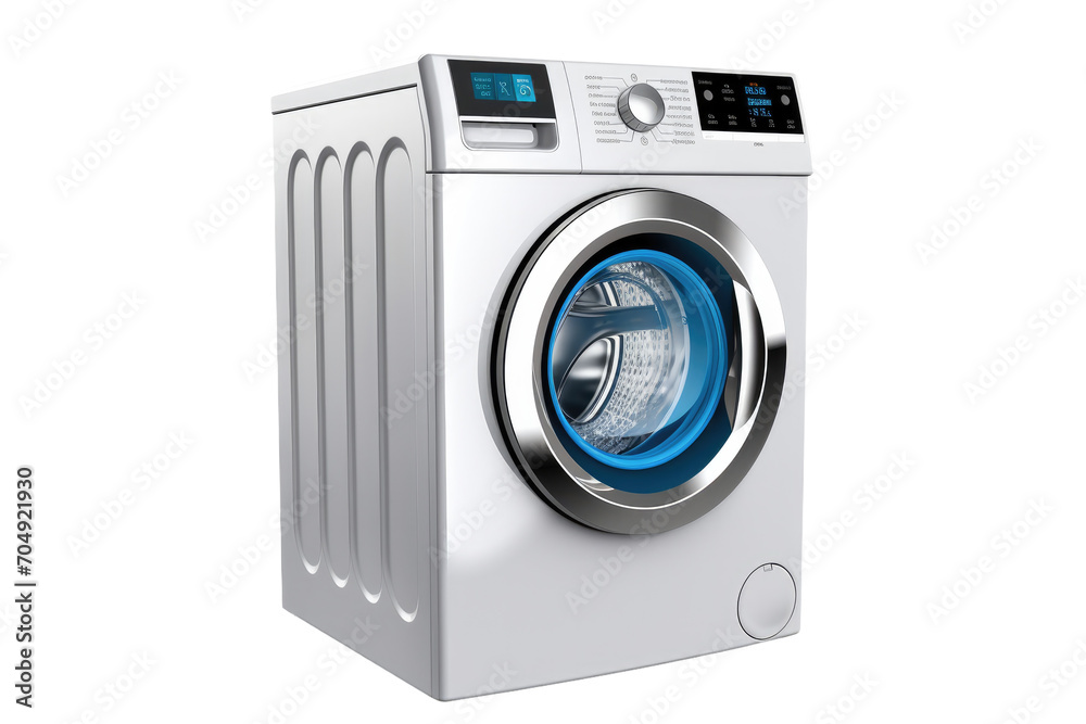 Contemporary Smart Washing System Isolated On Transparent Background
