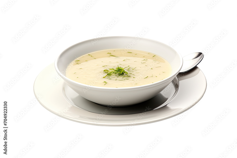 Modern Spouted Soup Plate Isolated On Transparent Background