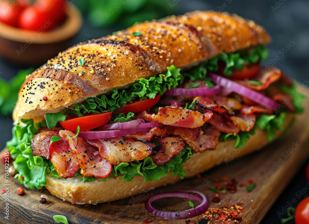 Delicious cured ham sandwiches with lettuce. Delicious cured ham sandwiches with lettuce.