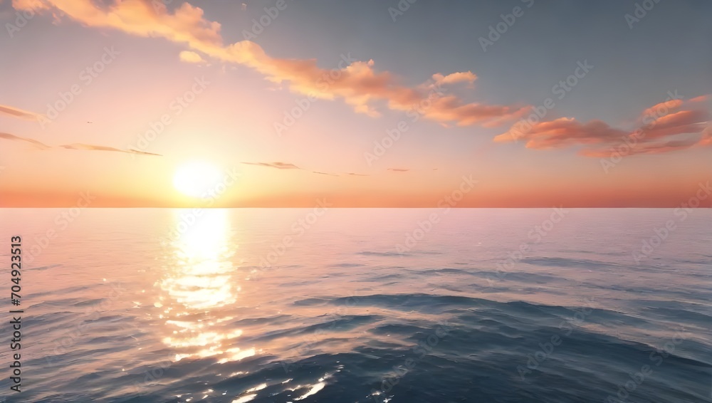 sunset over the sea, A sunset over the ocean with a yellow sky and the sun is setting.