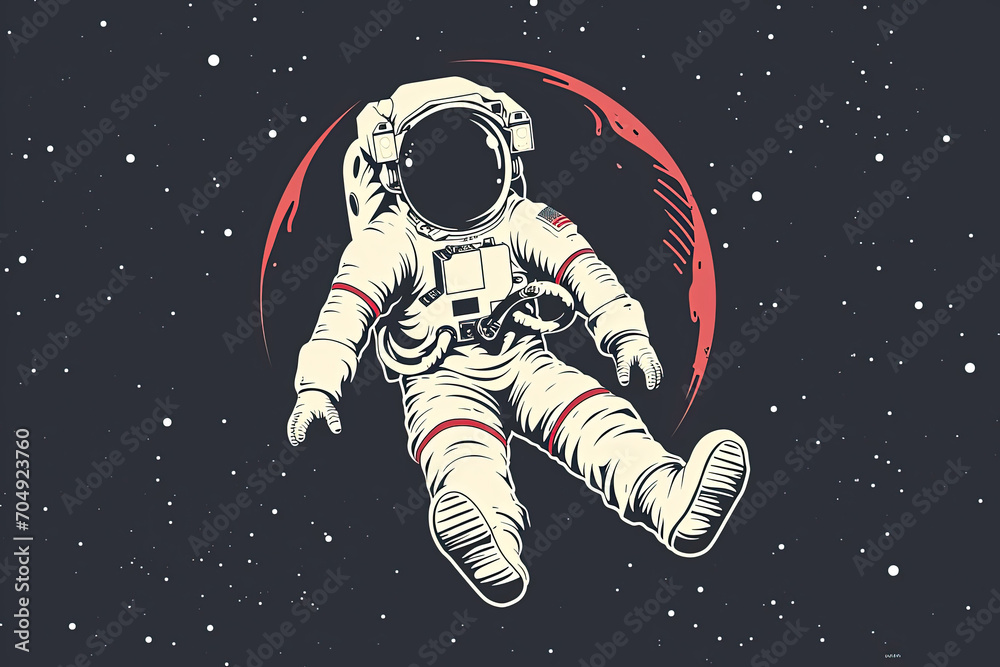 A beautiful and unique astronaut logo. A beautiful and unique astronaut logo.