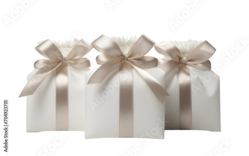 Elegant Wedding Gift Wrapping Isolated on Transparent Background PNG. © Haider