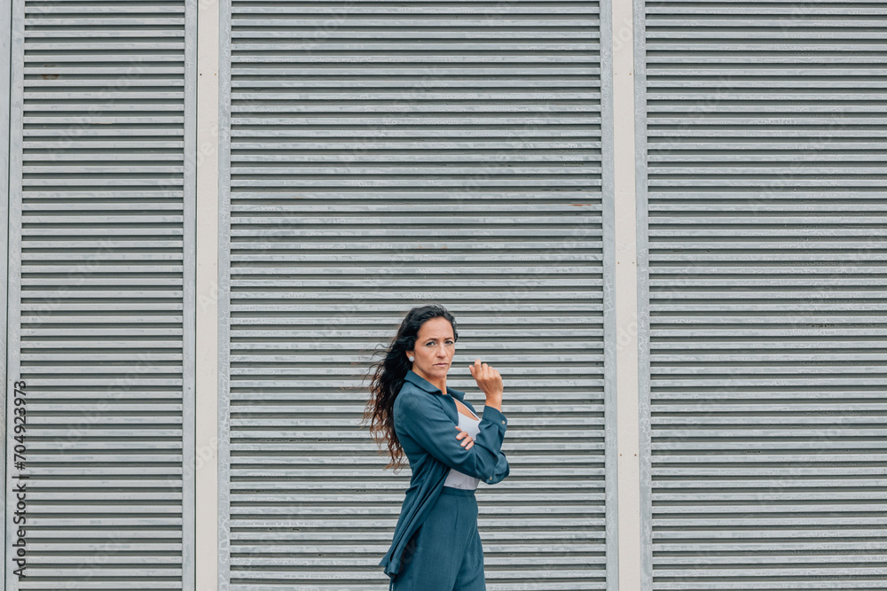 portrait of business woman or executive on the street portrait of business woman or executive on the street