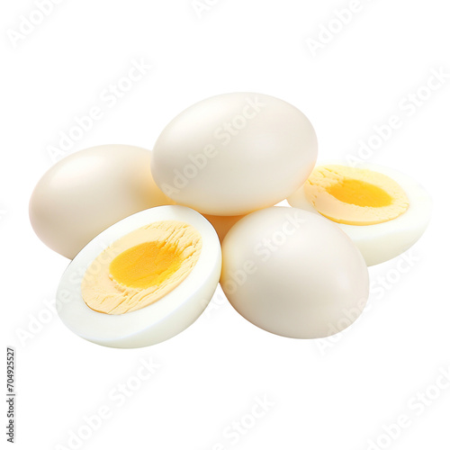 boiled eggs on transparent background