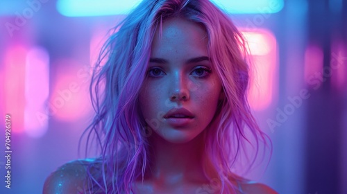 young sad blond woman