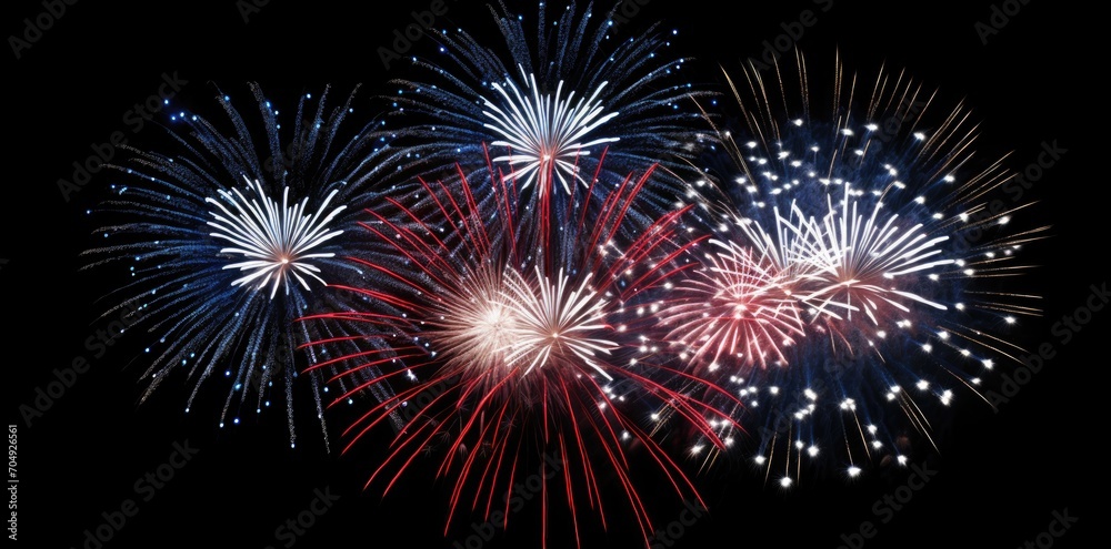 Naklejka premium fireworks in the night sky