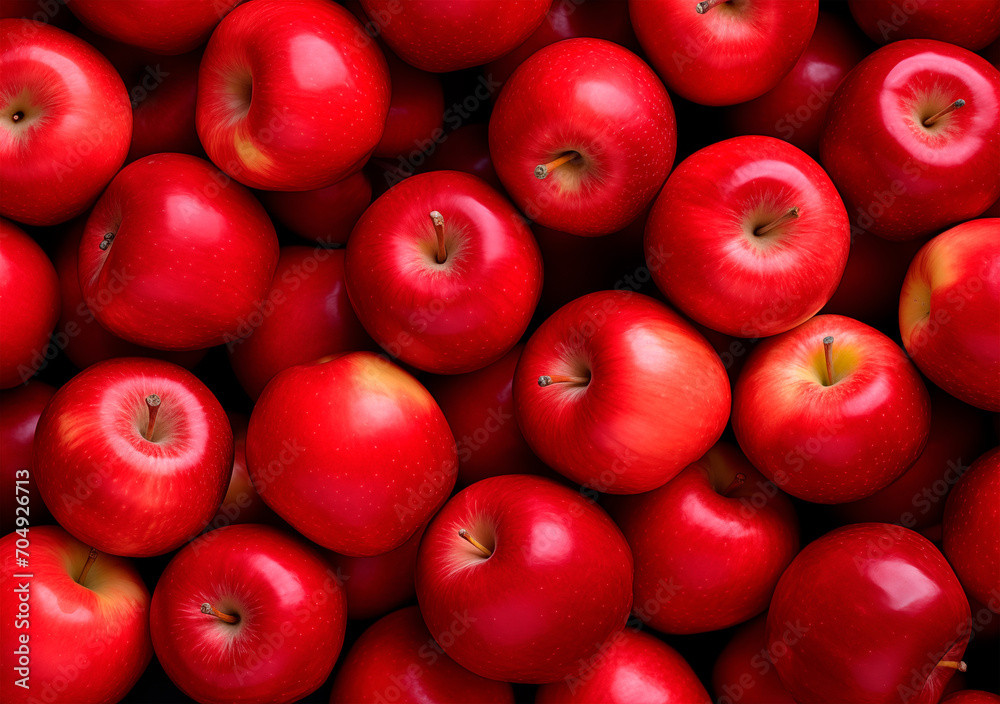 Red apple heap background, top view of apples Red apple heap background, top view of apples