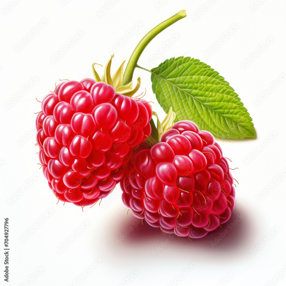 Raspberry cutout minimal isolated on white background. Fresh raspberry falling, closeup. Summertime concept for package, grocery product advertising. Realistic, icon, detailed. Raspberry cutout minimal isolated on white background. Fresh raspberry falling, closeup. Summertime concept for package, grocery product advertising. Realistic, icon, detailed.