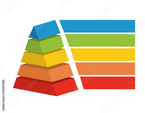 Colorful infographics pyramid. vector illustration