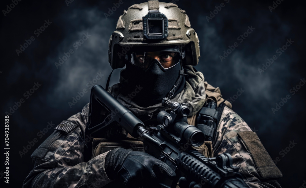 soldier with rifle soldier with rifle