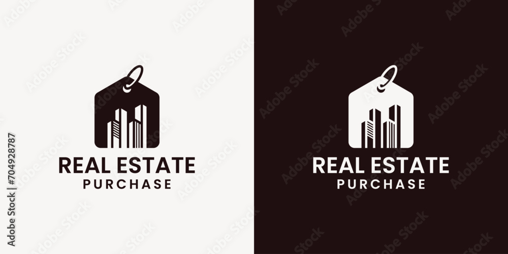luxury building real estate apartment purchase logo design inspiration