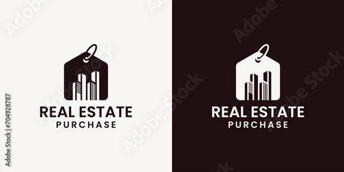 luxury building real estate apartment purchase logo design inspiration