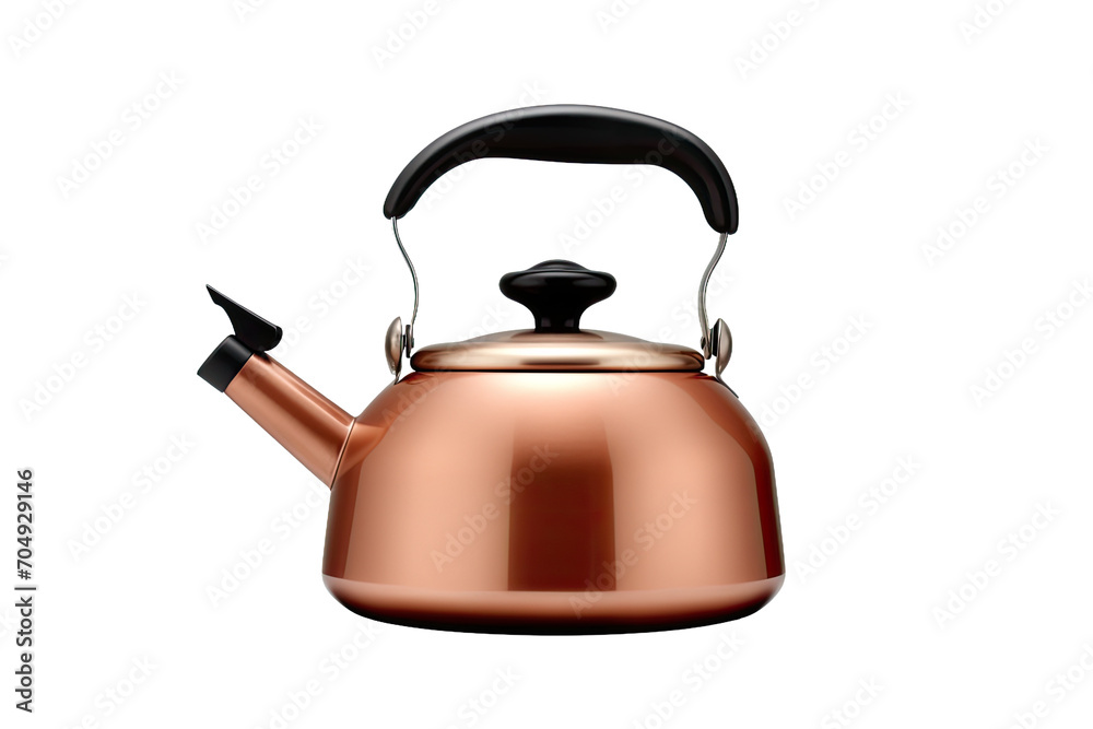 Classic Whistling Kettle Isolated On Transparent Background