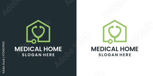 vector medical home care logo design ideas