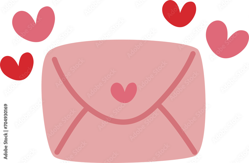 hand drawn valentine element cute flat illustration hand drawn valentine element cute flat illustration