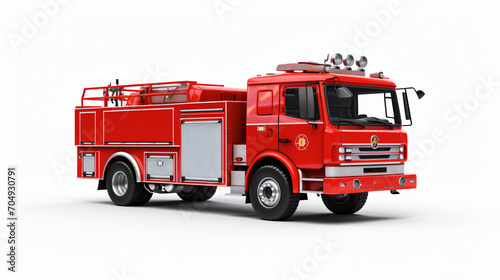 Fire truck isolated on a white background