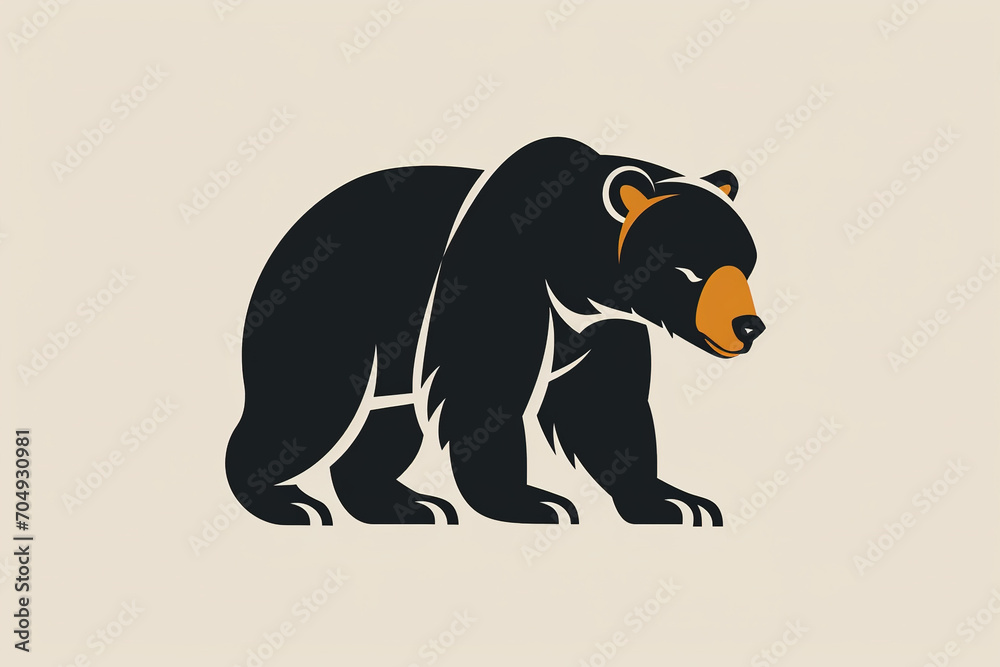 Obraz premium Beautiful and unique bear logo.