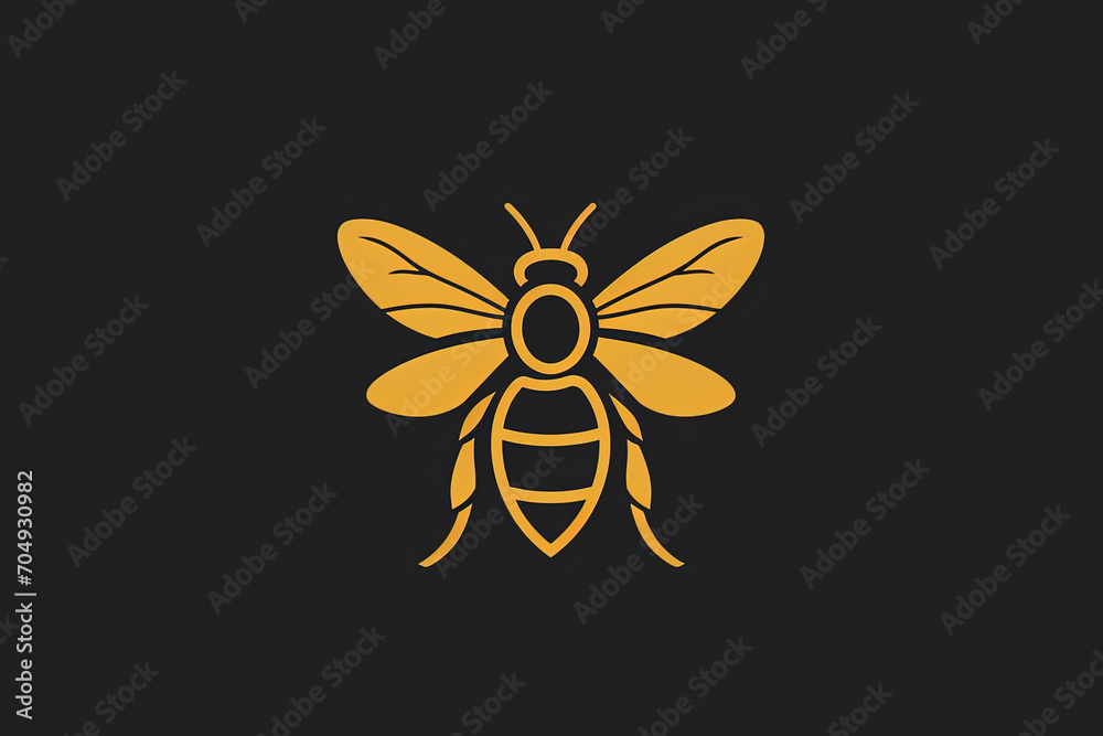 Beautiful and unique bee logo.