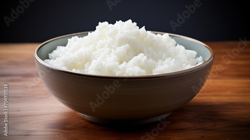 A bowl of cauliflower rice a low-calorie and grain-free substitute for traditional rice.