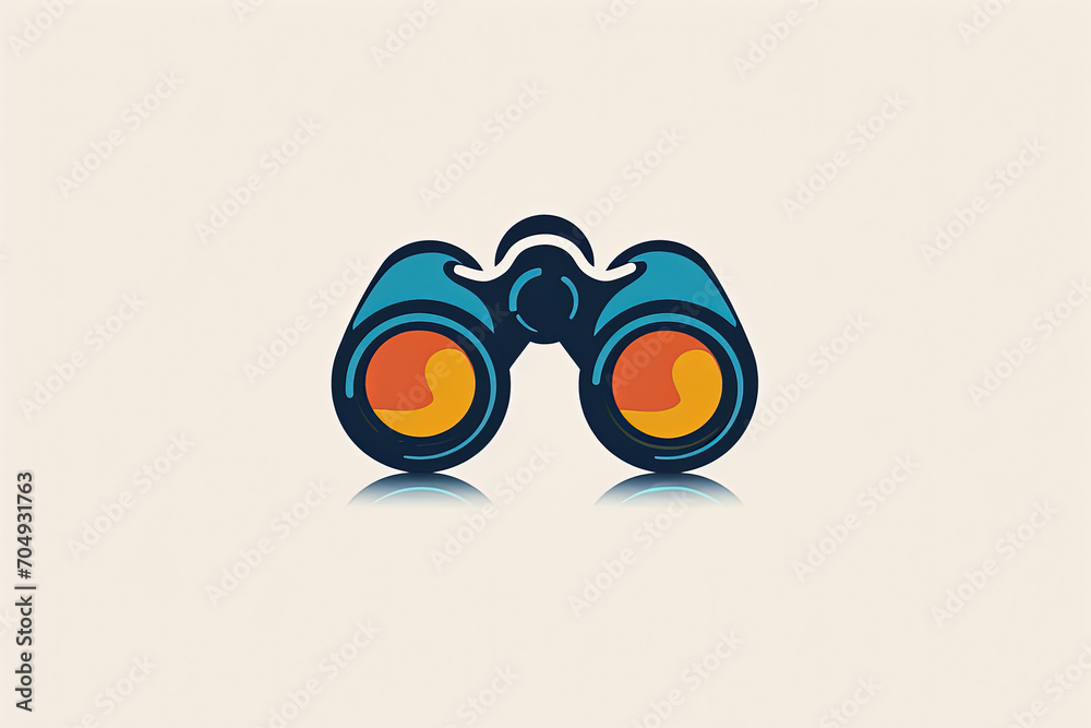 Beautiful and unique binocular logo. Beautiful and unique binocular logo.