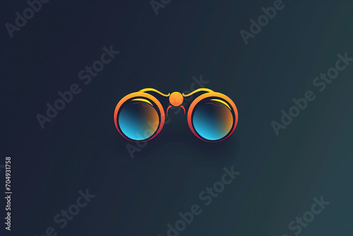 Beautiful and unique binocular logo.