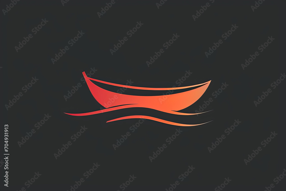 Beautiful and unique boat logo.
