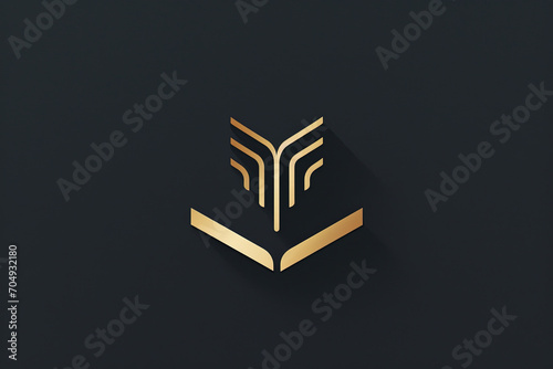 Beautiful and unique book logo.