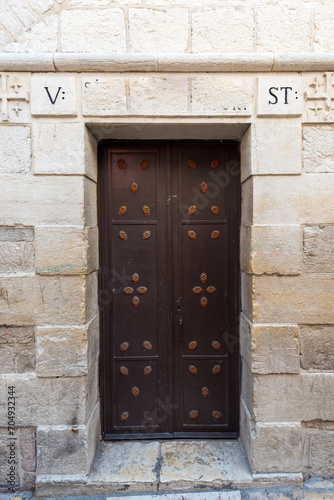 Coloured door in The Old City Jerusalem, Israel