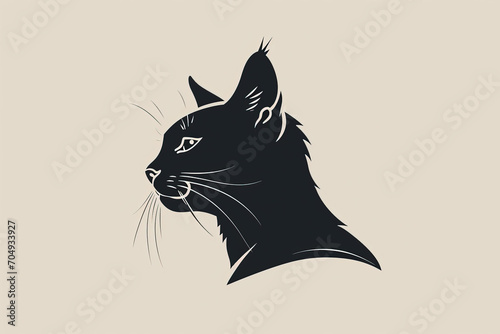 Beautiful and unique cat logo. © Vladislav