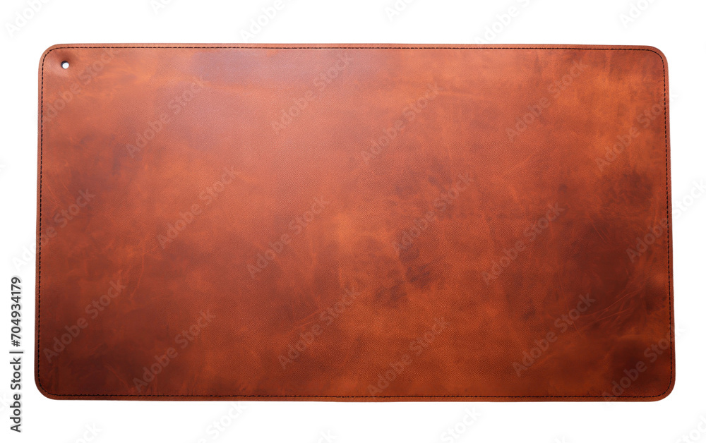 Desk Mat Crafted from Genuine Leather isolated on transparent Background - obrazy, fototapety, plakaty 