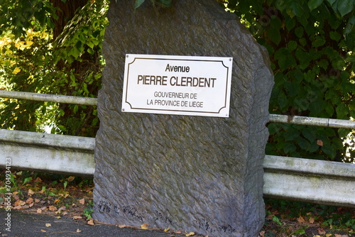 street name sign, avenue Pierre Clerdent photo