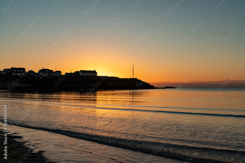 sunset at Trearddur Bay anglesey 