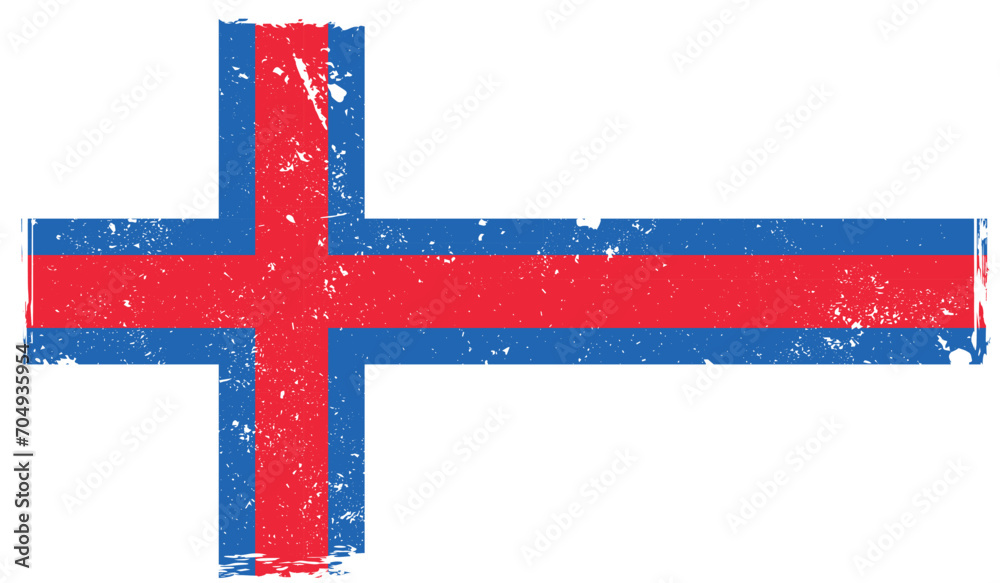 Obraz premium Faroe Islands flag Wooden Texture