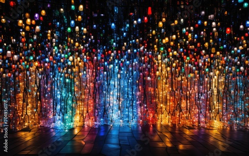 Tapestry of colorful lights.