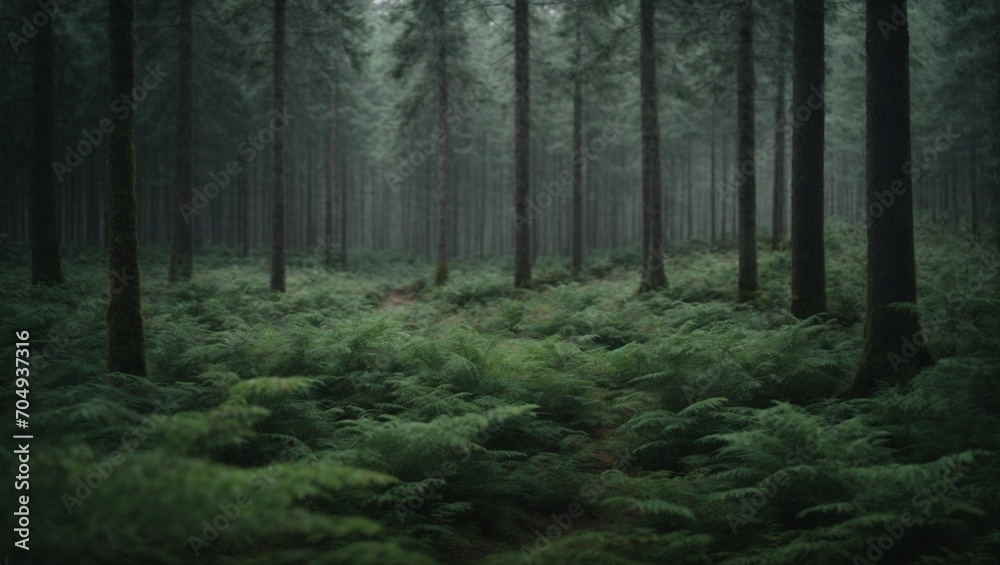 Obraz premium landscape dramatic gloomy forest