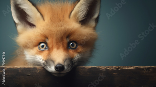 Cute baby fox