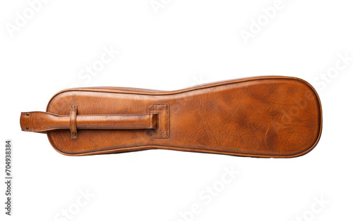 Guitar Case in Genuine Leather isolated on transparent Background