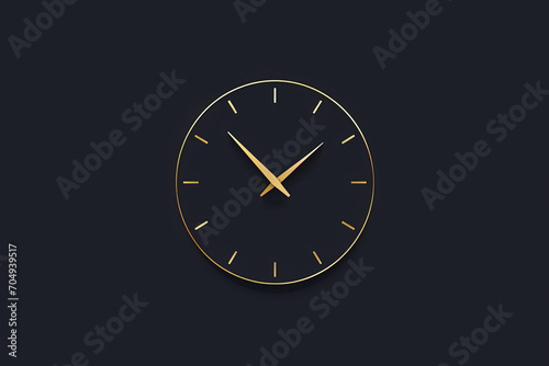 Elegant and unique clock logo.