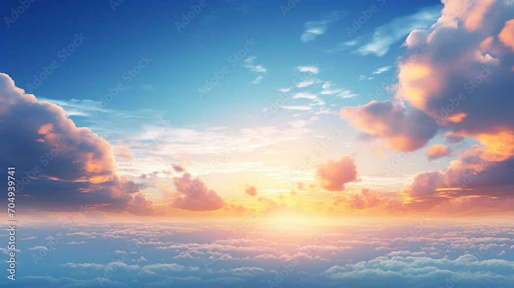 natural background concept sunset blue sky and cloud