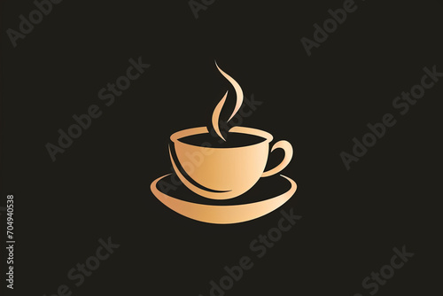 Elegant and unique coffee cup logo.