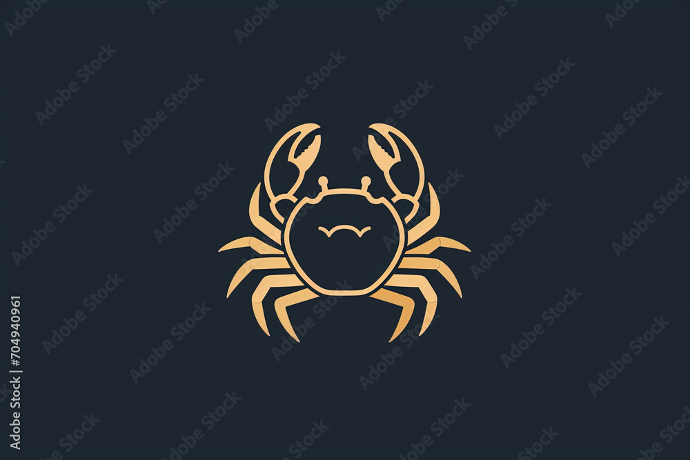 Elegant and unique crab logo. Elegant and unique crab logo.
